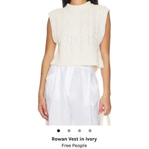 Free People Rowan Vest in Ivory